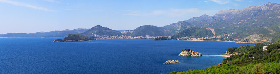 Naklejka na ściany i meble Montenegro coast panorama