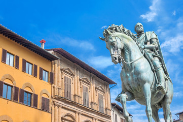 statue of Cosimo de Medici in Florence, Italy
