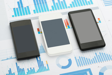 Two Mobile Phones With One Cracked Display