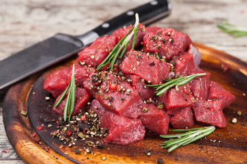 Raw beef meat