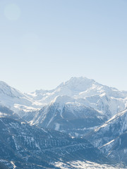 Fototapeta na wymiar Riederalp, Dorf, Wallis, Alpen, Simplonpass, Winter, Schweiz
