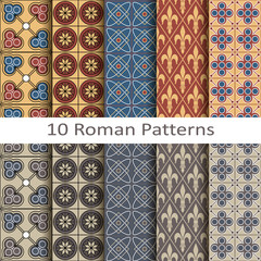 set of ten roman patterns
