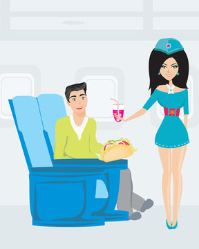 passenger in airplane