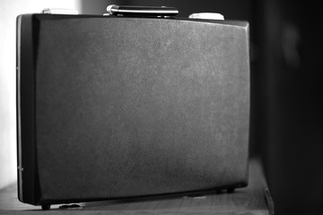 Vintage business suitcase, monochrome