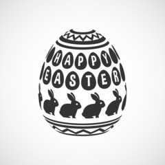 black and white decorative egg