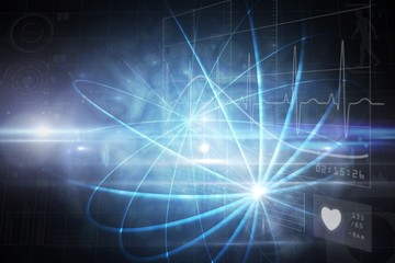 Composite image of heart rate monitor