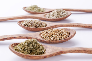 parsley, coriander seed, dill seed, dry lavender and rosemary