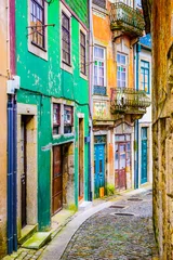 Fotobehang Alleyway in Porto, Portugal © SeanPavonePhoto