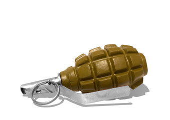 Combat grenade on a white background.