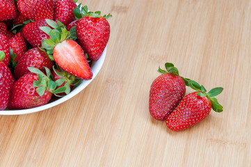 Fresh delicious red Strawberries