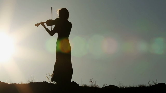 Violinist,  Young Woman playing the violin 