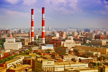 Industrial part of the city of Moscow - industrial architecture