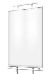 Blank billboard (city advert) isolated on white background