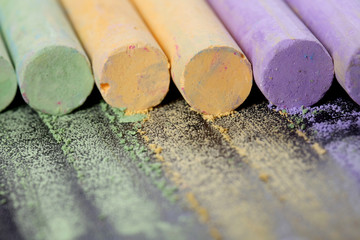 Colorful chalk pastels