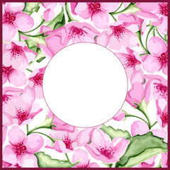 Obraz na płótnie Canvas Blossom cherry frame