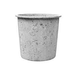 pail for about cement work on white background