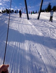skilift im skigebiet in den Alpen
