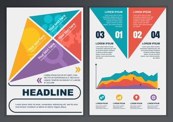 Set of vector template for brochure, flyer, poster, application