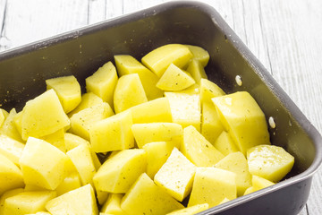 Raw Baked potatoes