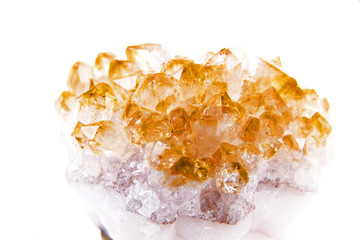 Lemon quartz isolated on white background © Marek Kosmal