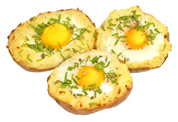 Egg Filled Baked Potatoes