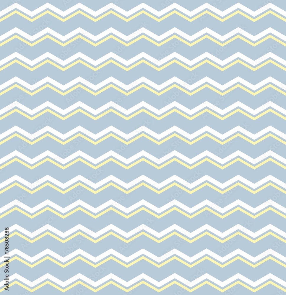 Poster tile vector pattern wirh zig zag print on blue background