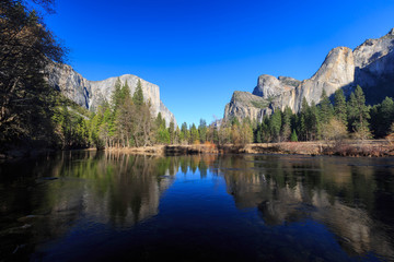Naklejka na ściany i meble Valley View, Yosemite National Park, California, USA