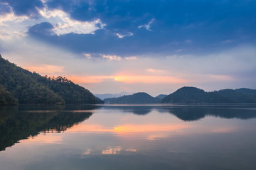 Sunset at Begnas lake