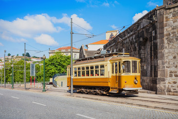 Fototapeta na wymiar Historical Tram, Porto