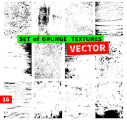 Set of grunge textures - obrazy, fototapety, plakaty