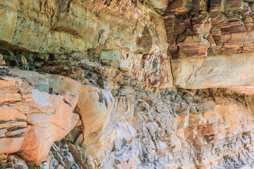 Layers of rock at Pha Taem national park, Ubon Ratchathani, Thai