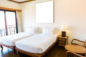 Fototapeta na wymiar Interior of modern comfortable hotel room