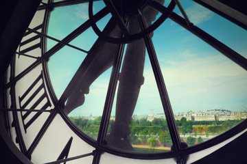 Orsay Museum clock - obrazy, fototapety, plakaty