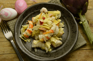 擂り身 Surimi and artichokes すり身とアーティチョーク