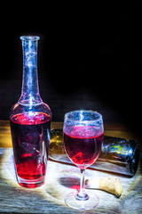 Wine glass and Bottle