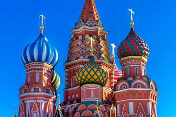 Fototapeta na wymiar Cupola of the St Basil Cathedral, Moscow, Russia