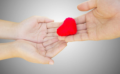 Help give love each other,Heart in Hand