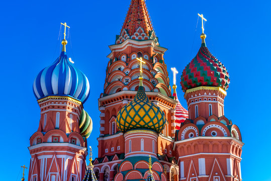 Cupola of the St Basil Cathedral, Moscow, Russia
