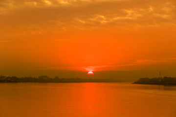 Fototapeta premium sunset at Mekong River