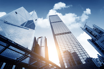 Naklejka premium Hong Kong's skyscrapers