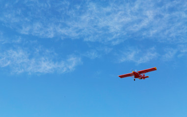 Fototapeta na wymiar red airplane
