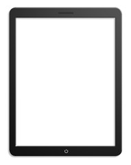 Illustration of modern computer tablet with blank screen