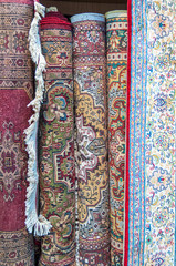 Hand knotted carpets in Mutrah Souk, Muscat, Oman