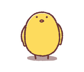 直立不動ヒヨコ