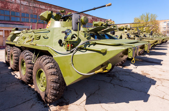 Russian Army BTR-82 wheeled armoured vehicle personnel carrier