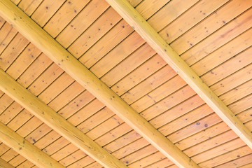 Wooden boards ceiling background