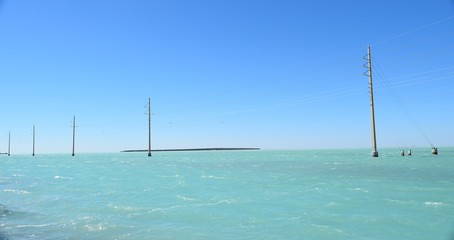 Utility Poles in the Ocean