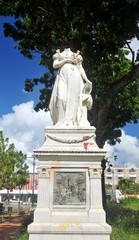 Beheaded statue in Fort-de-France, Martinique