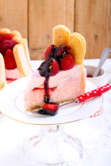 Yogurt strawberry cake