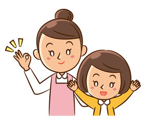 ママと子供　OK